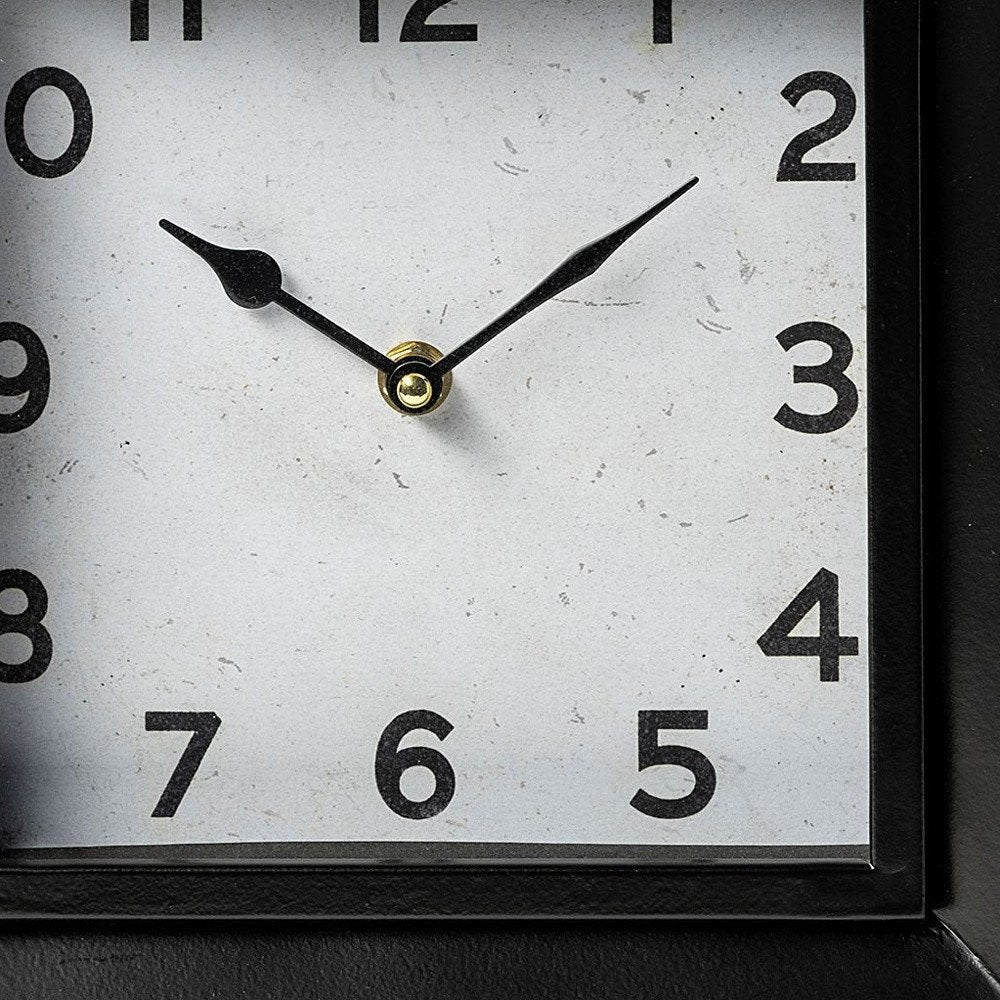11" Black Fabric Table Clock - Image 6