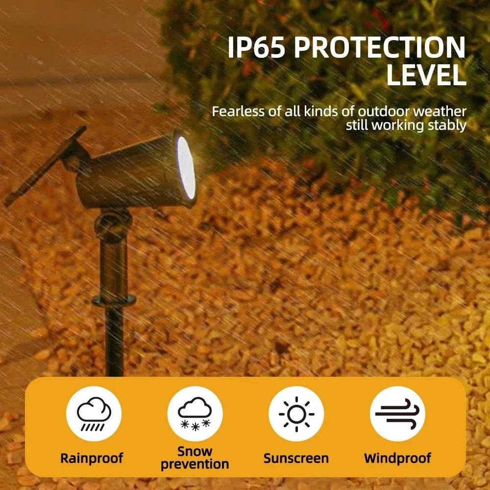 9 LED Solar Spotlights | Waterproof Outdoor Garden & Patio Lights - Image 3