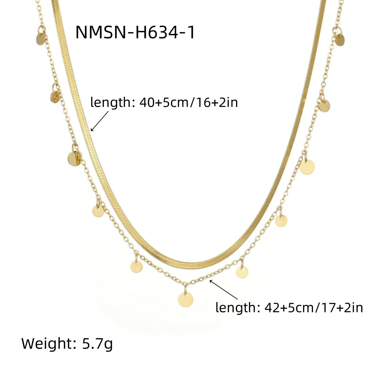 All Matching Stainless Steel Necklace for Girls Non Fading Tassle Chain 18K Double City Hollow Out Cutout out Twin - Image 3