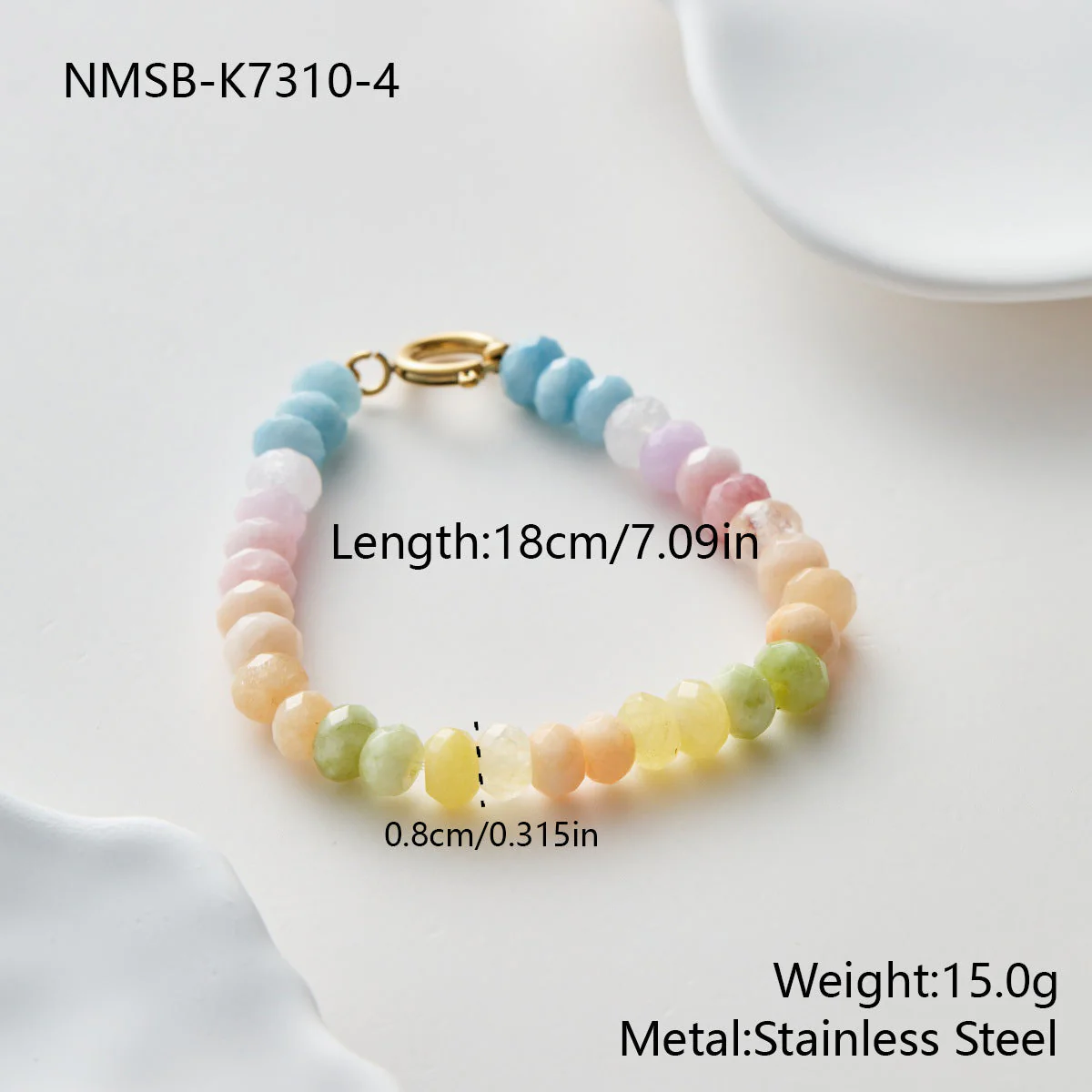Arrival Natural Stone Handmade Beaded Niemai Design Fresh Sweet Beauty Bracelet Necklace Women - Image 5