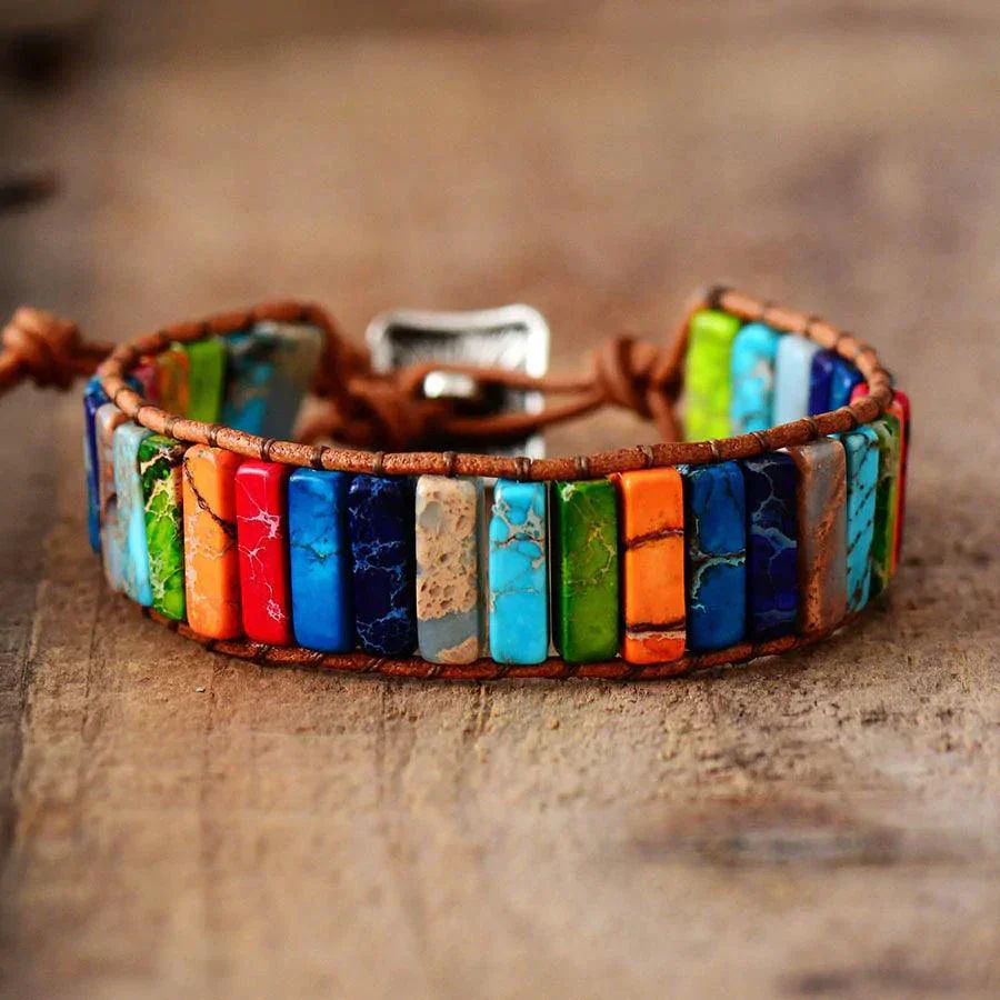 Boho Chic Leather Bracelet - Image 3