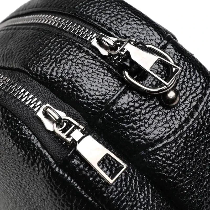 Chic Leather Circle Purse - Image 3