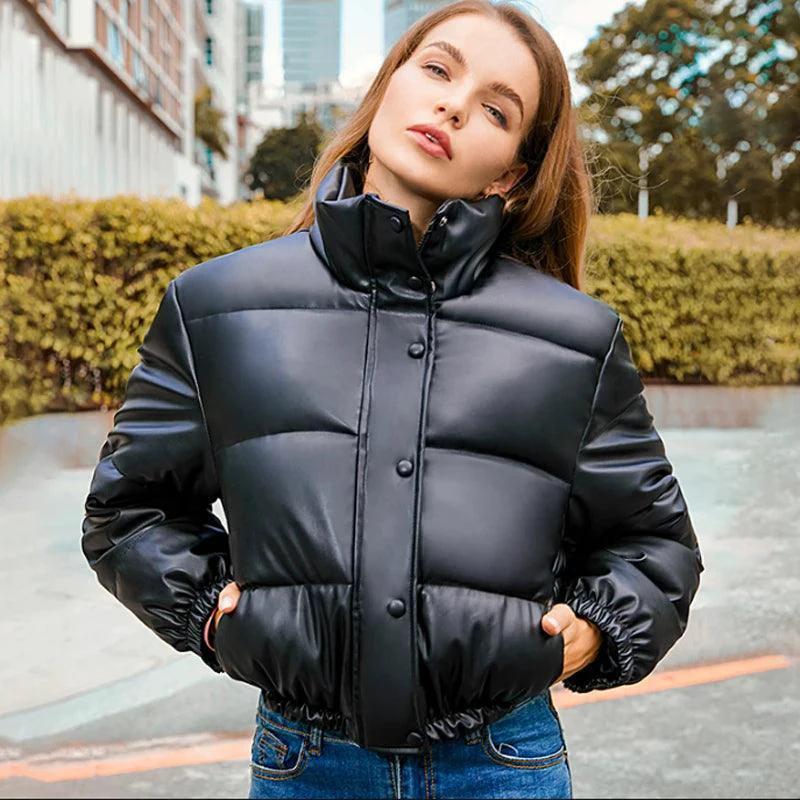 Chic Winter PU Leather Jackets - Image 4