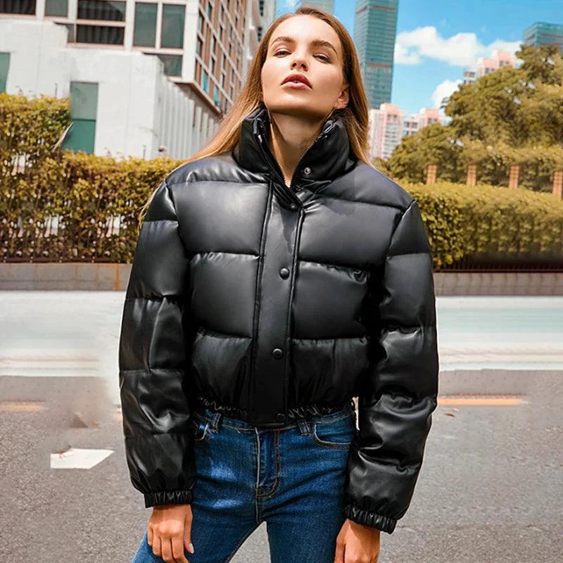 Chic Winter PU Leather Jackets - Image 5