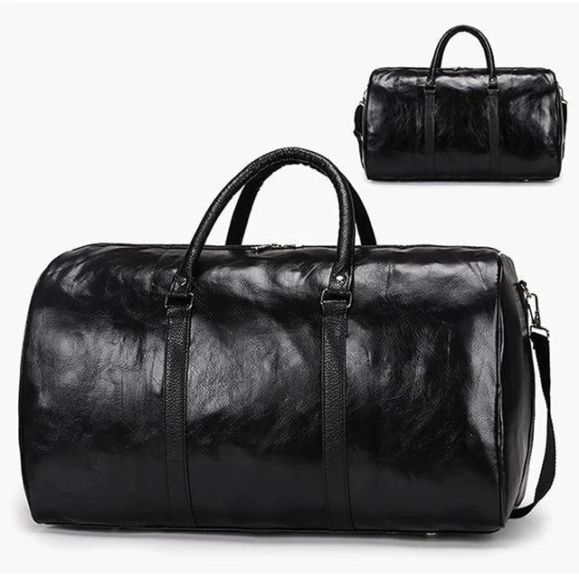 Classic Leather Duffel Bag - Image 10