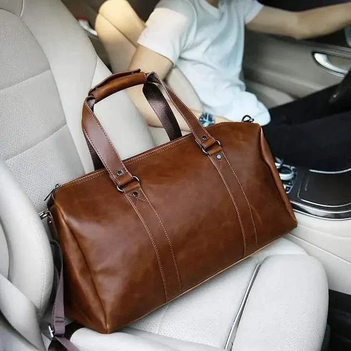 Classic Leather Duffel Bag - Image 3