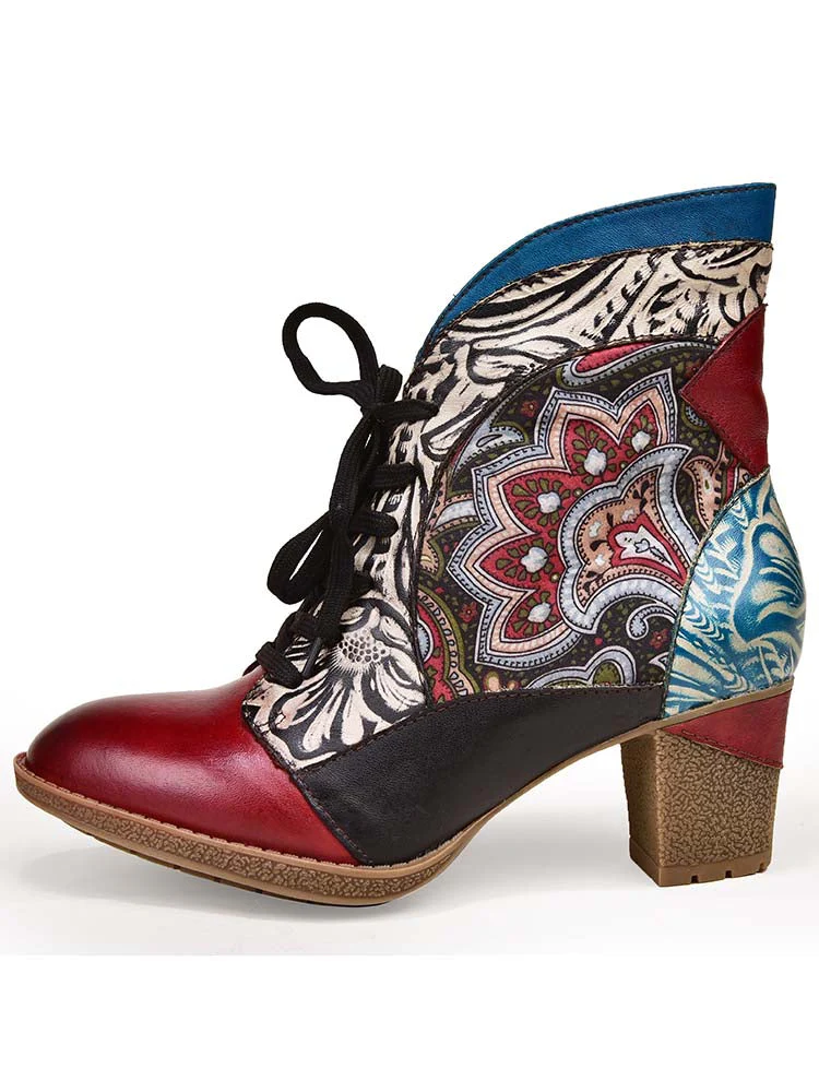 Dalia Leather Bohemian Ankle Boots - Image 3