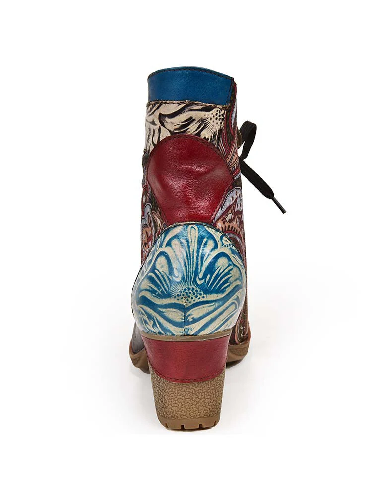 Dalia Leather Bohemian Ankle Boots - Image 7