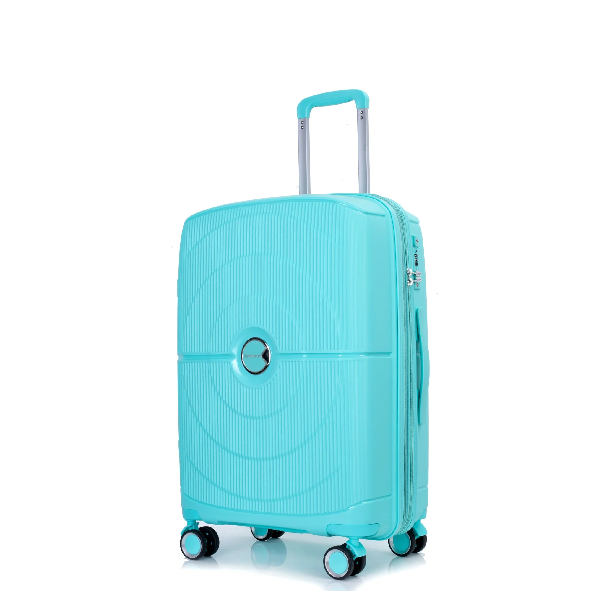 Expandable Hardshell Suitcase Double Spinner Wheels PP Luggage Sets Lightweight Durable 3-Piece Set (20/24/28) , Lake Blue - Image 11