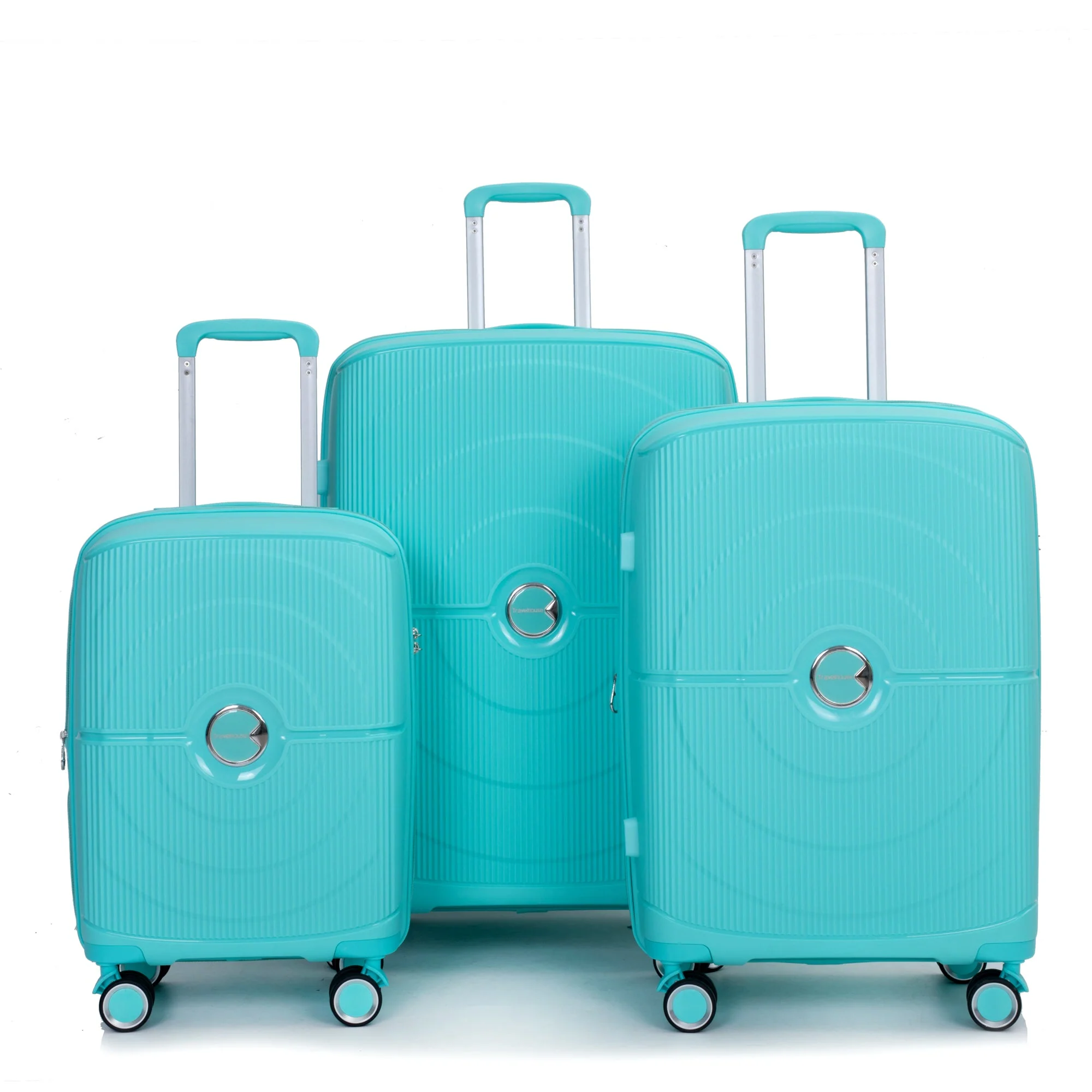 Expandable Hardshell Suitcase Double Spinner Wheels PP Luggage Sets Lightweight Durable 3-Piece Set (20/24/28) , Lake Blue - Image 12