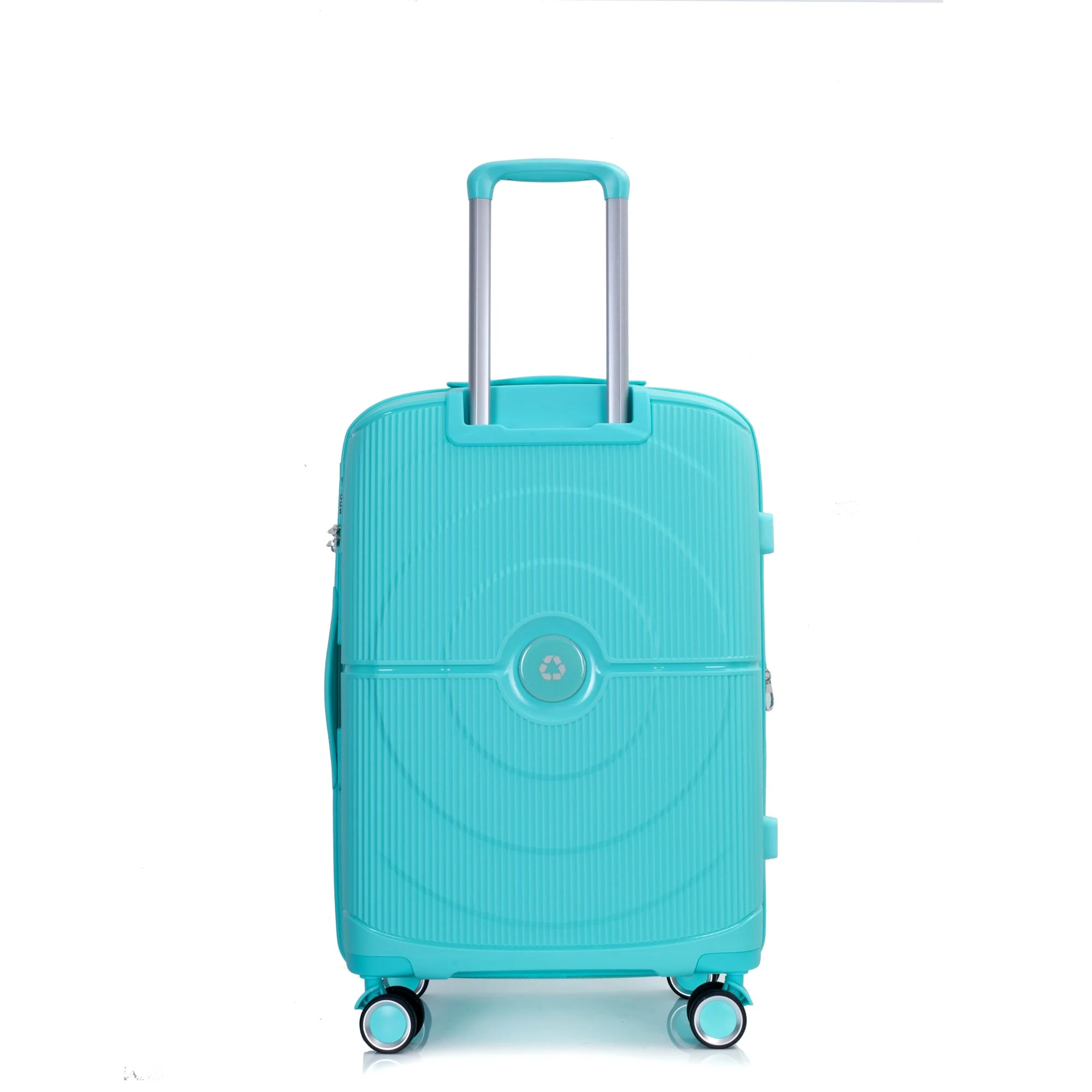 Expandable Hardshell Suitcase Double Spinner Wheels PP Luggage Sets Lightweight Durable 3-Piece Set (20/24/28) , Lake Blue - Image 7