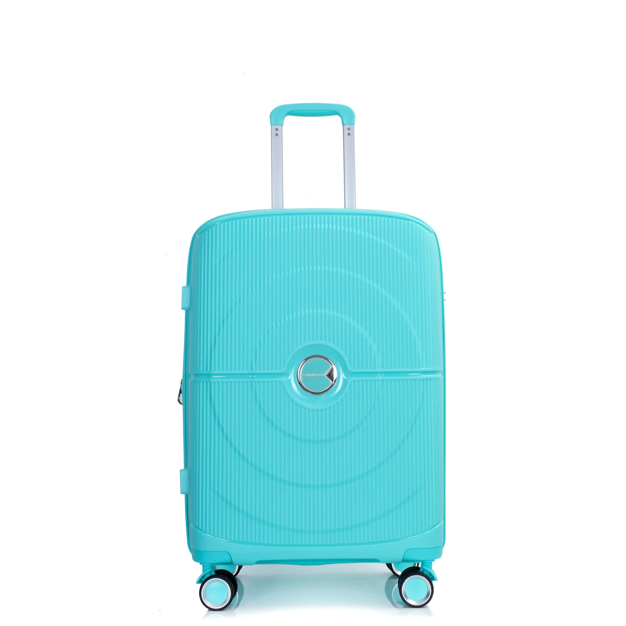 Expandable Hardshell Suitcase Double Spinner Wheels PP Luggage Sets Lightweight Durable 3-Piece Set (20/24/28) , Lake Blue - Image 9