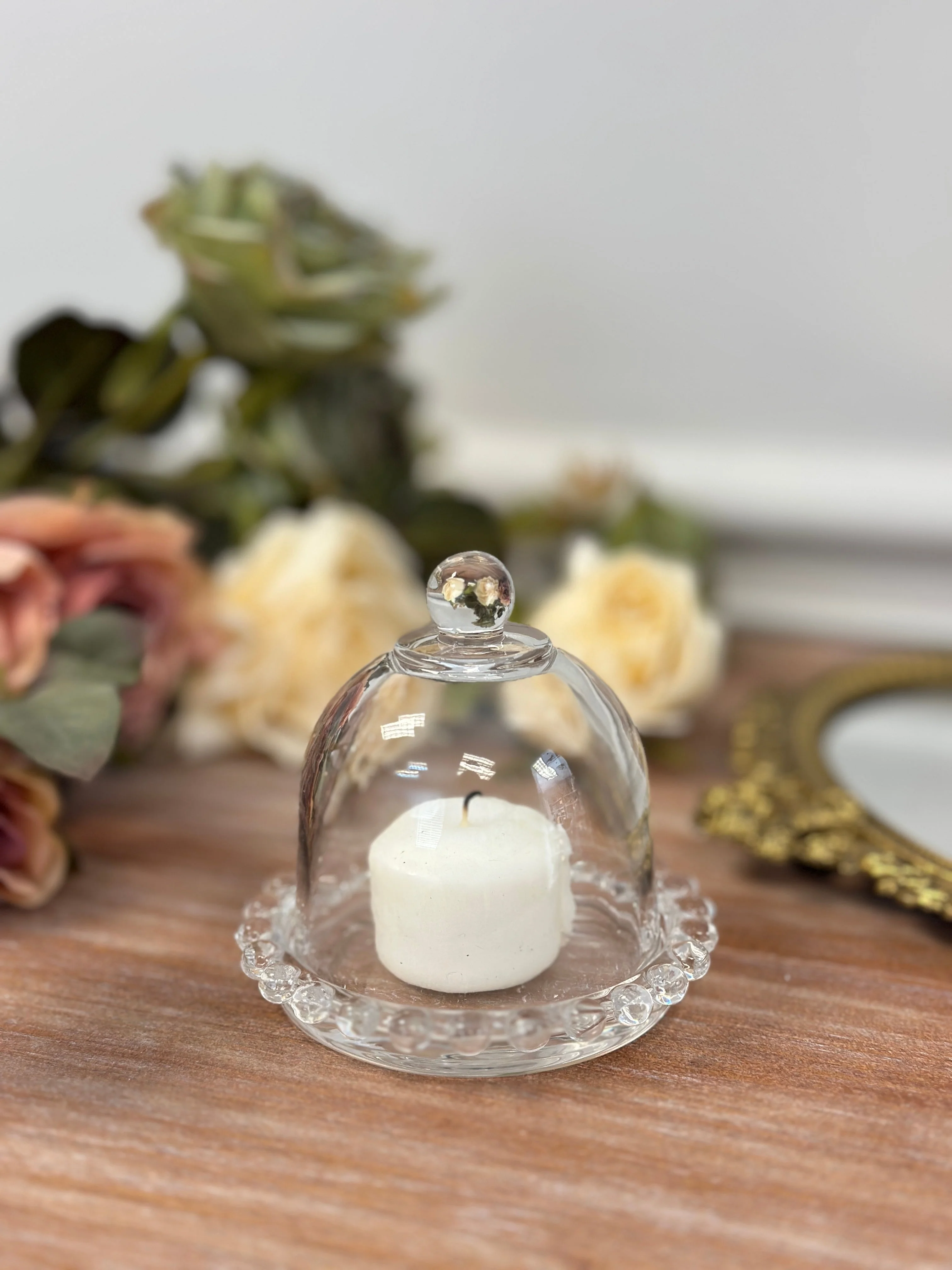 Glass Dome Display Cloche with Base - Image 3