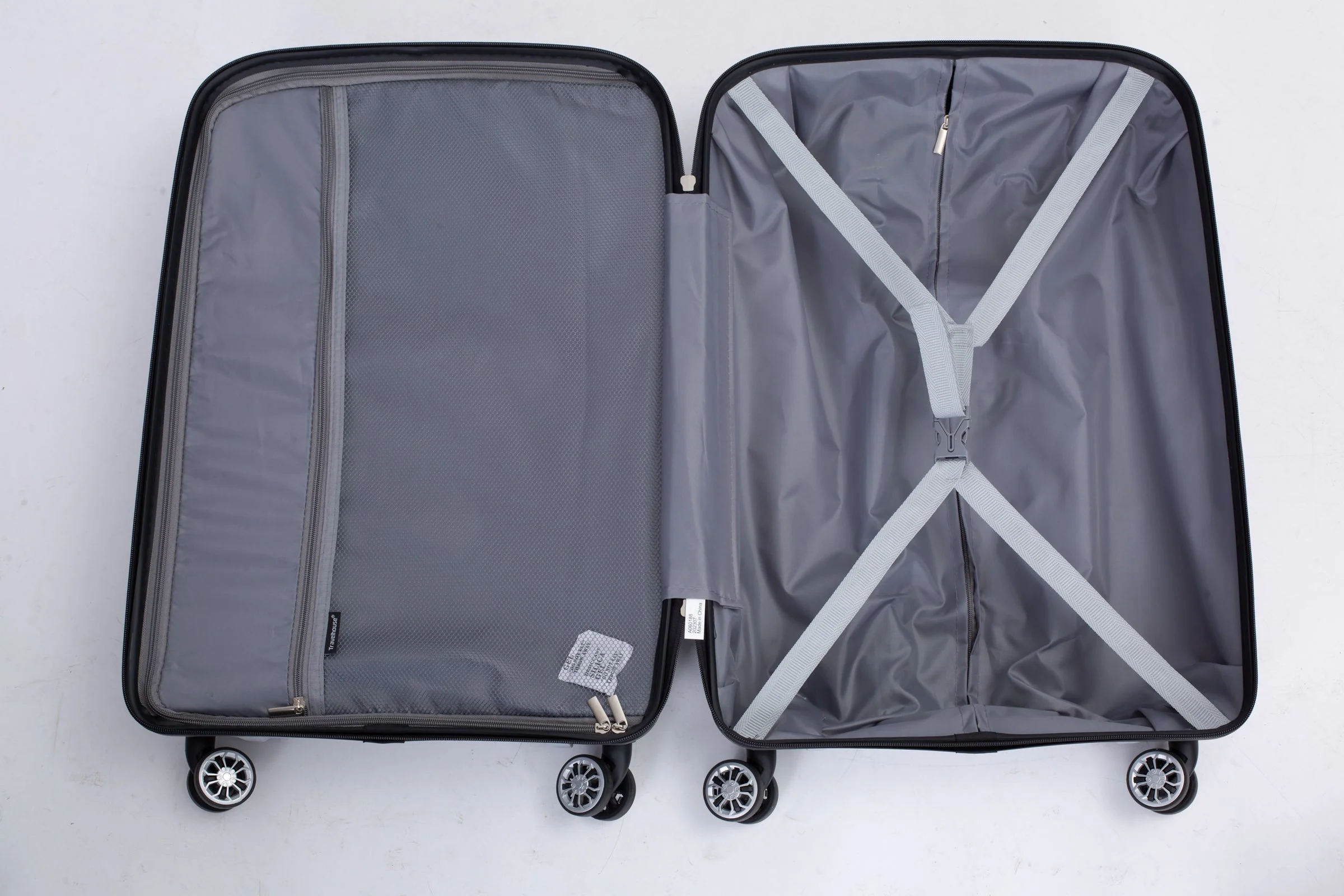Hardshell Suitcase Spinner Wheels PP Luggage Sets Lightweight Durable Suitcase with TSA Lock,3-Piece Set (20/24/28) ,Silver - Image 13