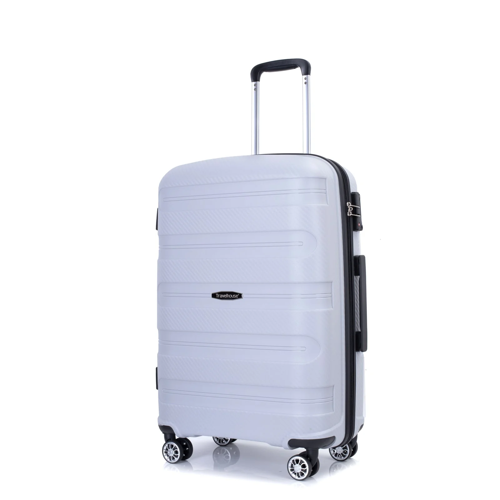 Hardshell Suitcase Spinner Wheels PP Luggage Sets Lightweight Durable Suitcase with TSA Lock,3-Piece Set (20/24/28) ,Silver - Image 15