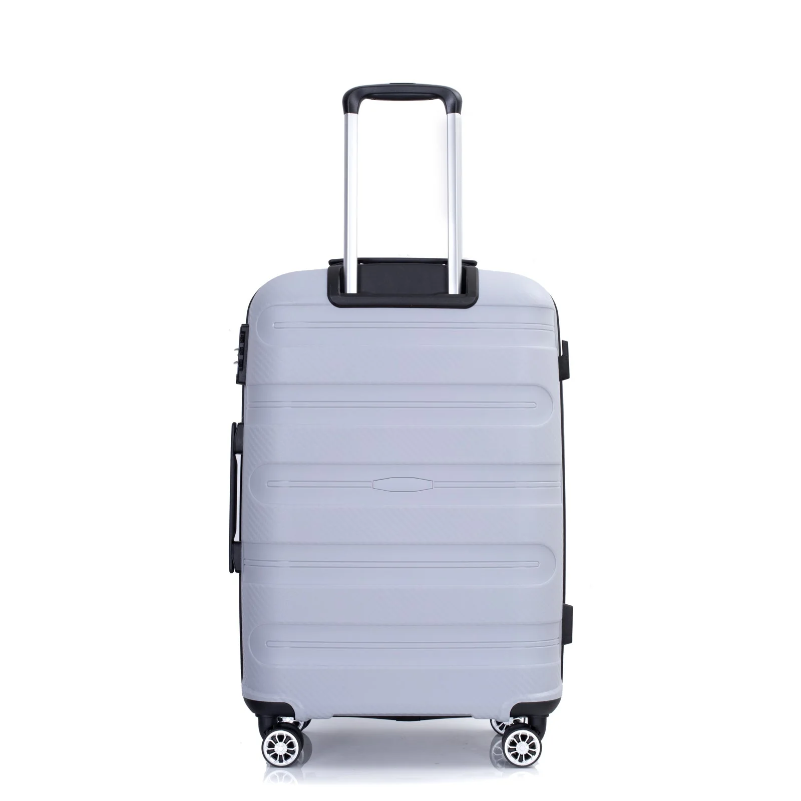 Hardshell Suitcase Spinner Wheels PP Luggage Sets Lightweight Durable Suitcase with TSA Lock,3-Piece Set (20/24/28) ,Silver - Image 18