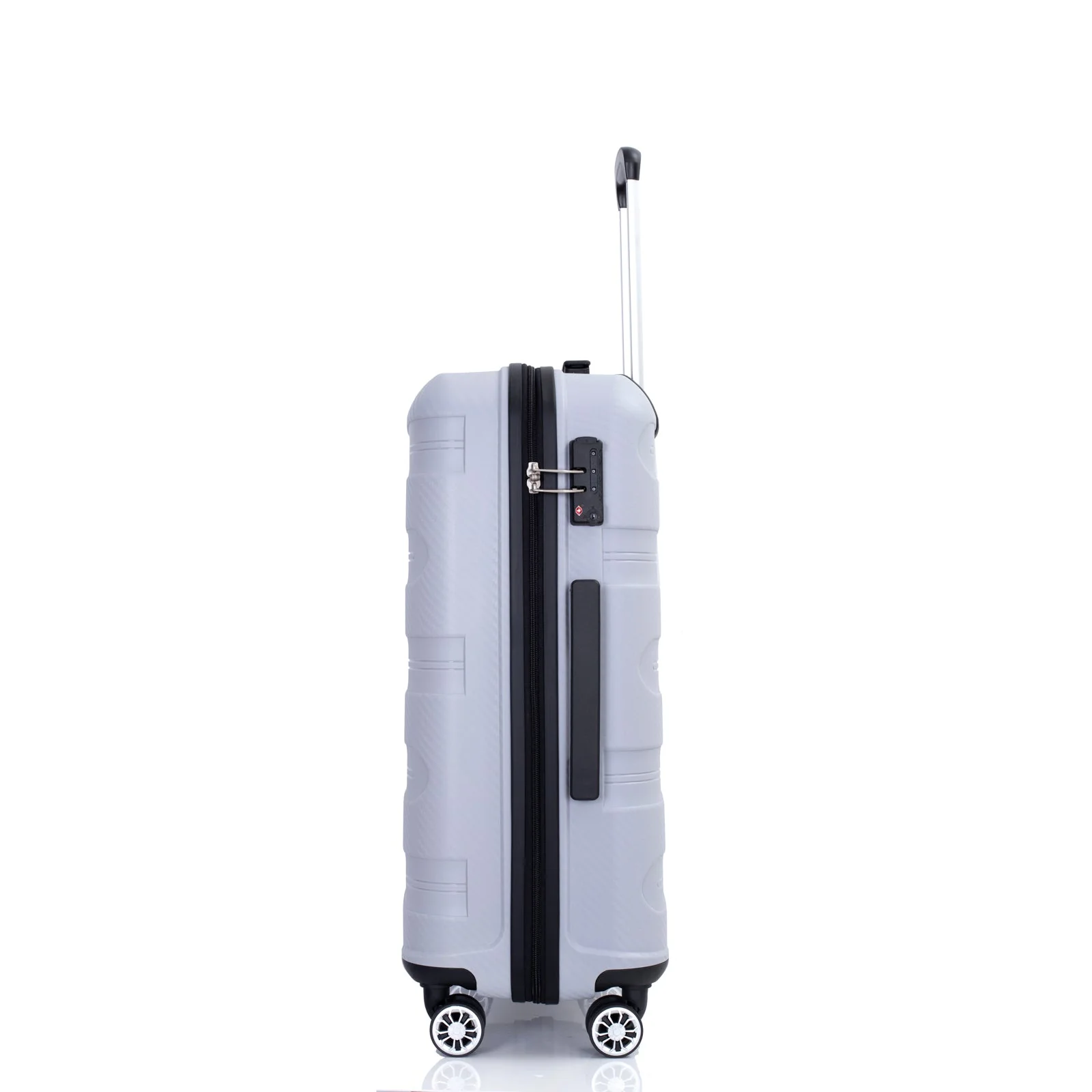 Hardshell Suitcase Spinner Wheels PP Luggage Sets Lightweight Durable Suitcase with TSA Lock,3-Piece Set (20/24/28) ,Silver - Image 19