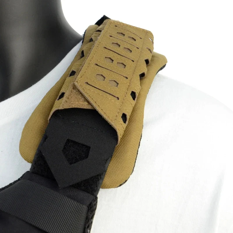 Laser Cutting Tactical Vest Shoulder Strap Pads Outdoor Backpack Breathable Mesh Cushion Shoulder Pad For Hunting Vest - Image 5