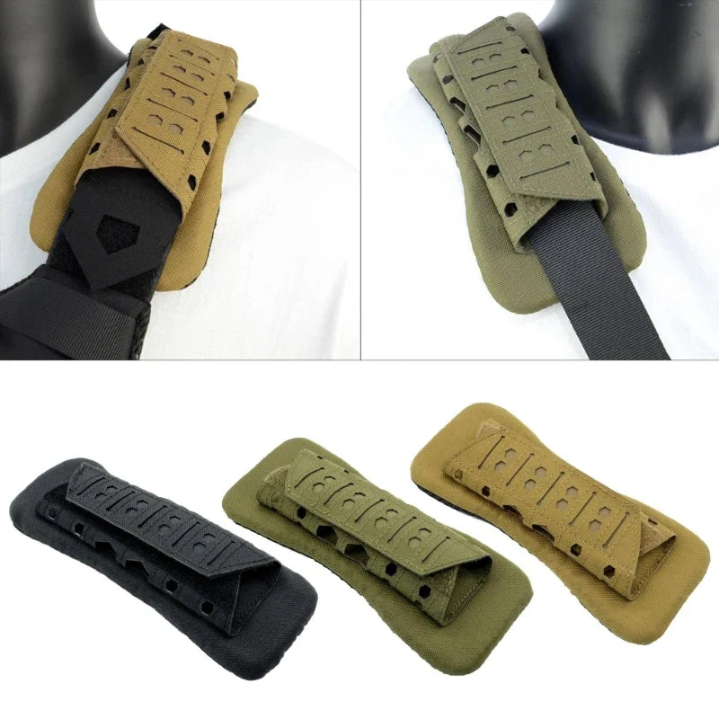 Laser Cutting Tactical Vest Shoulder Strap Pads Outdoor Backpack Breathable Mesh Cushion Shoulder Pad For Hunting Vest - Image 7