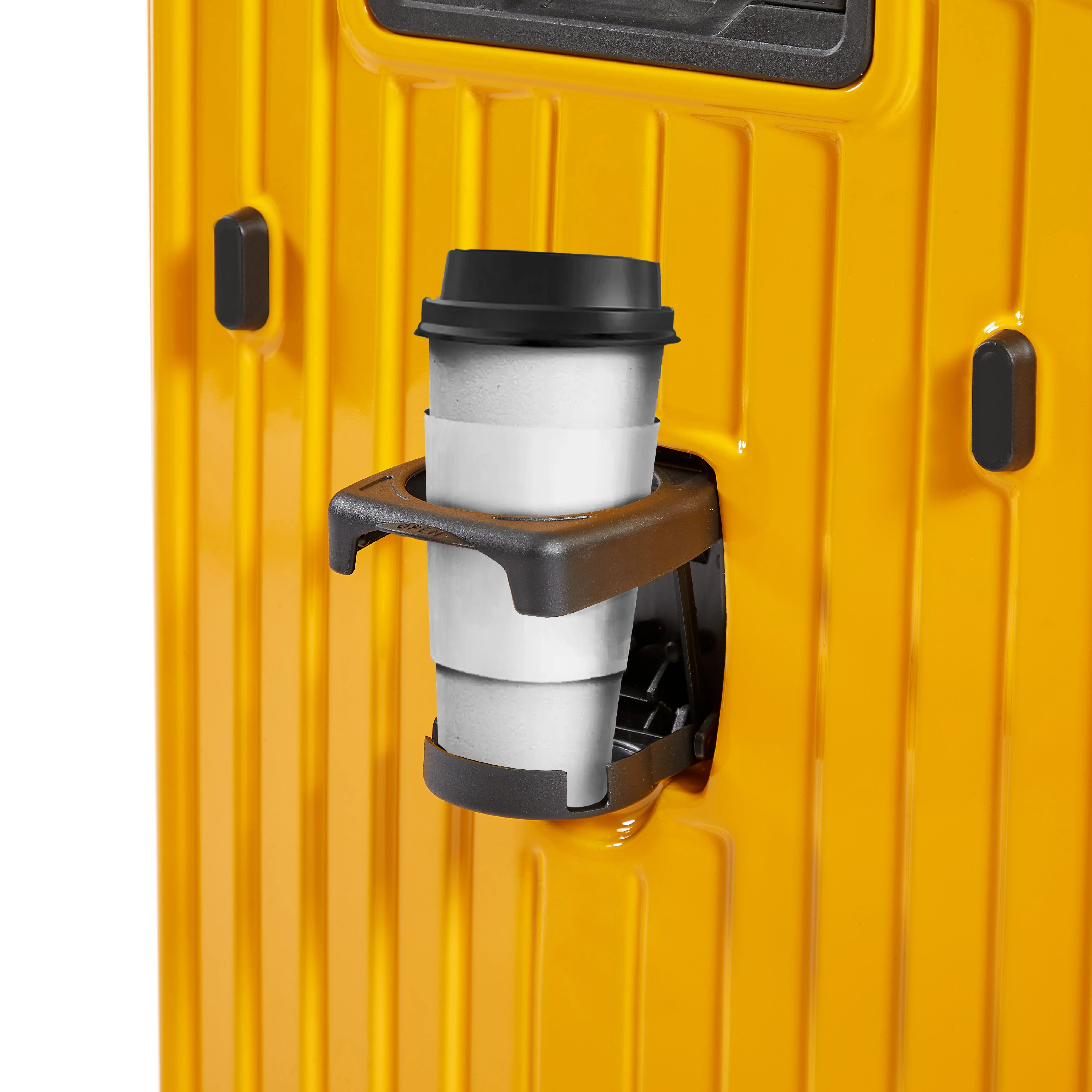 Luggage Set 4 pcs (20"/24"/29"/Travel Bag), PC+ABS Durable Lightweight Luggage with Collapsible Cup Holder TSA Lock, Yellow - Image 18
