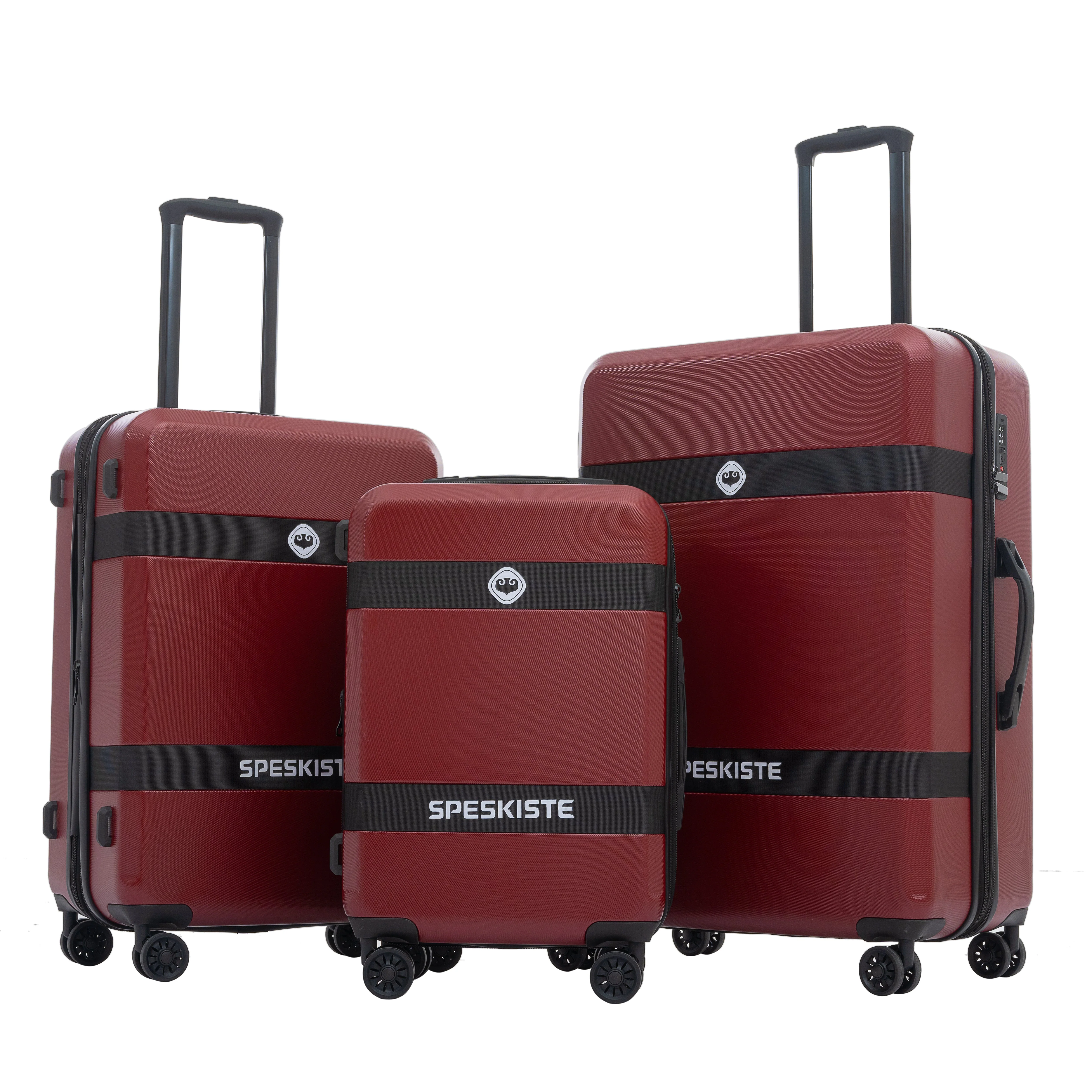 Luggage Sets New Model Expandable ABS+PC 3 Piece Sets with Spinner Wheels Lightweight TSA Lock (20/24/28), Red - Image 11