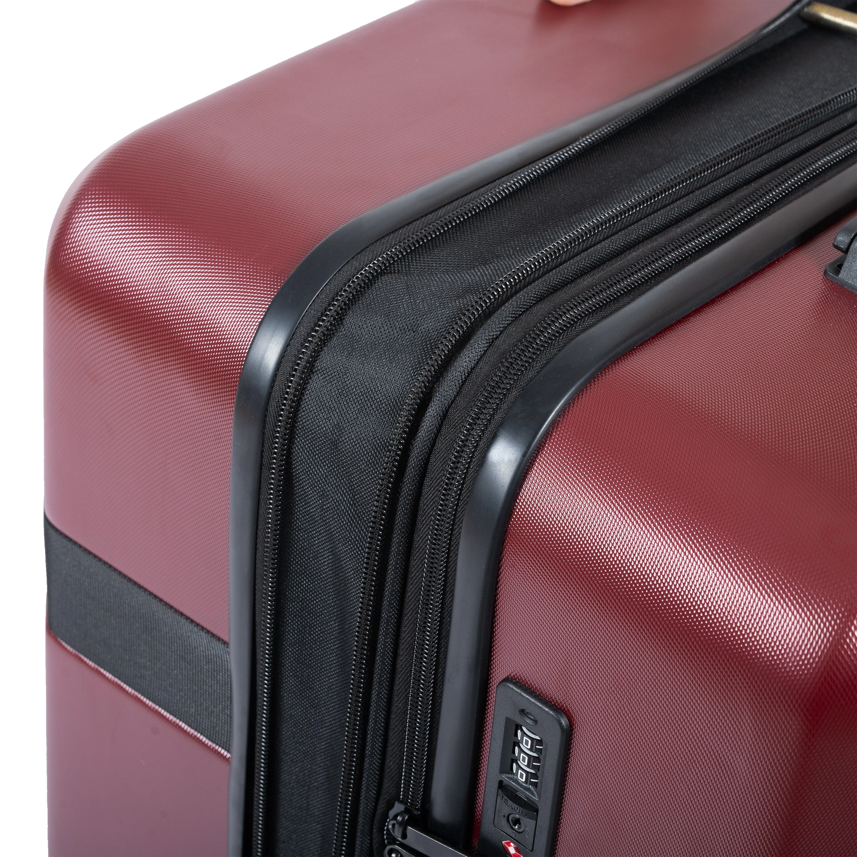 Luggage Sets New Model Expandable ABS+PC 3 Piece Sets with Spinner Wheels Lightweight TSA Lock (20/24/28), Red - Image 9