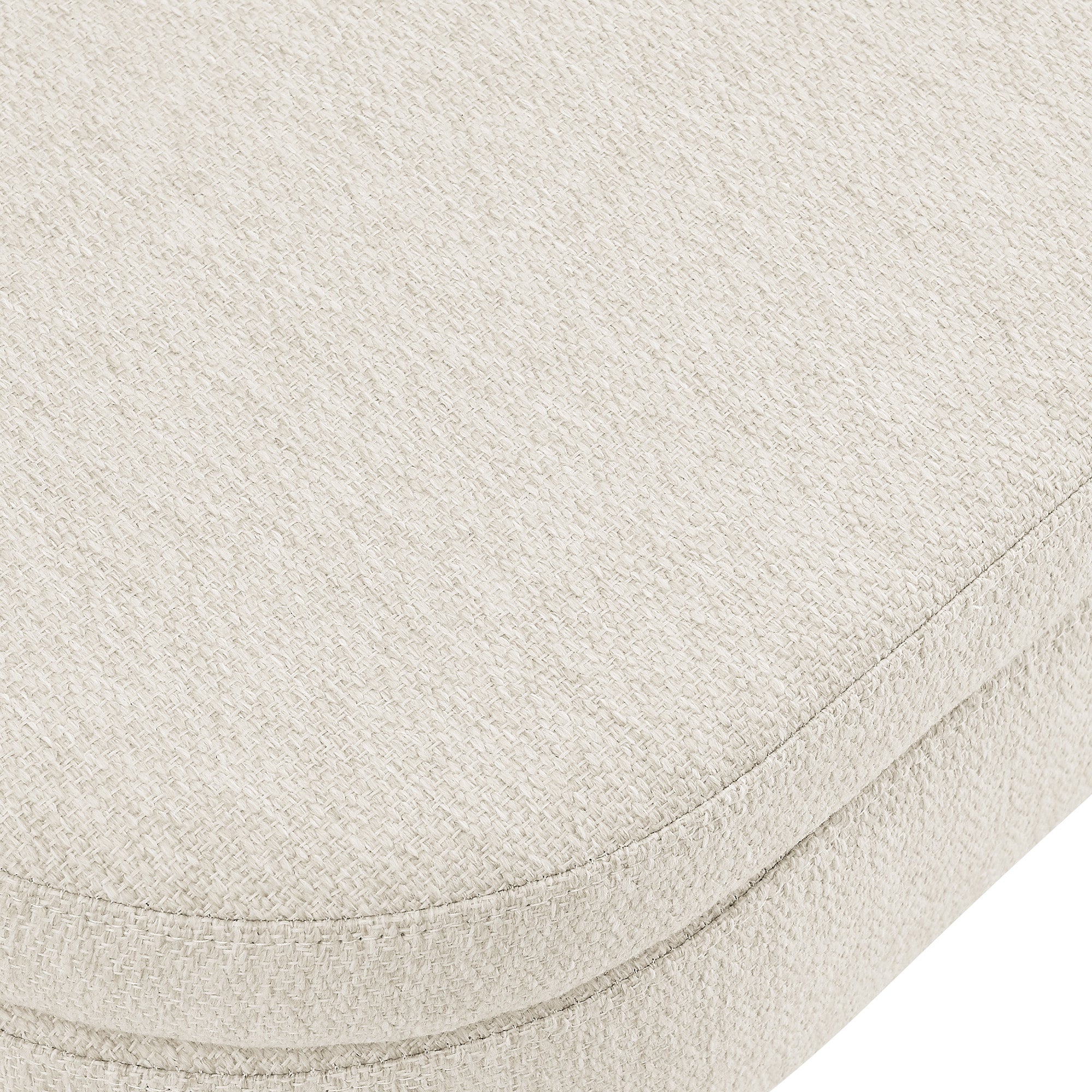 Ottoman Oval Storage Bench Rubber Wood Legs Beige(43.5"x16"x16") - Image 10