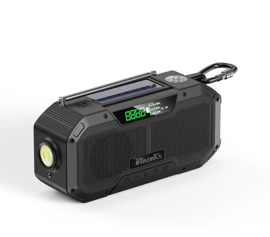 Outdoor Emergency Radio Bluetooth Speaker Solar Hand Flashlight Mobile Charging 5000 Mah Large Capacity - Image 9