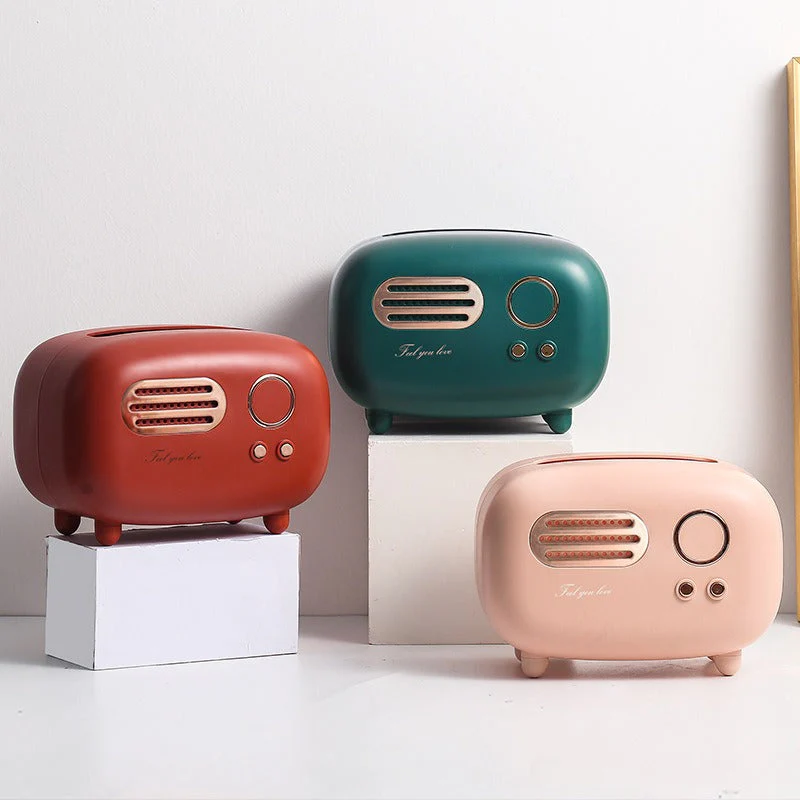 Paper towel box ABS light luxury retro style gift for living room, high-end home drawer paper towel box - Image 4
