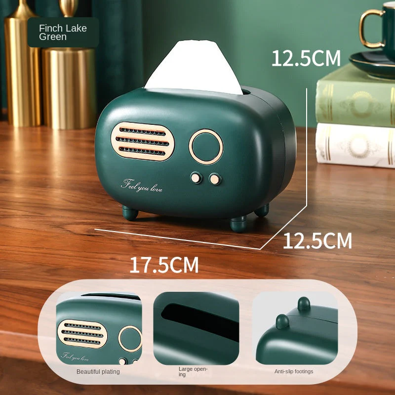 Paper towel box ABS light luxury retro style gift for living room, high-end home drawer paper towel box - Image 8
