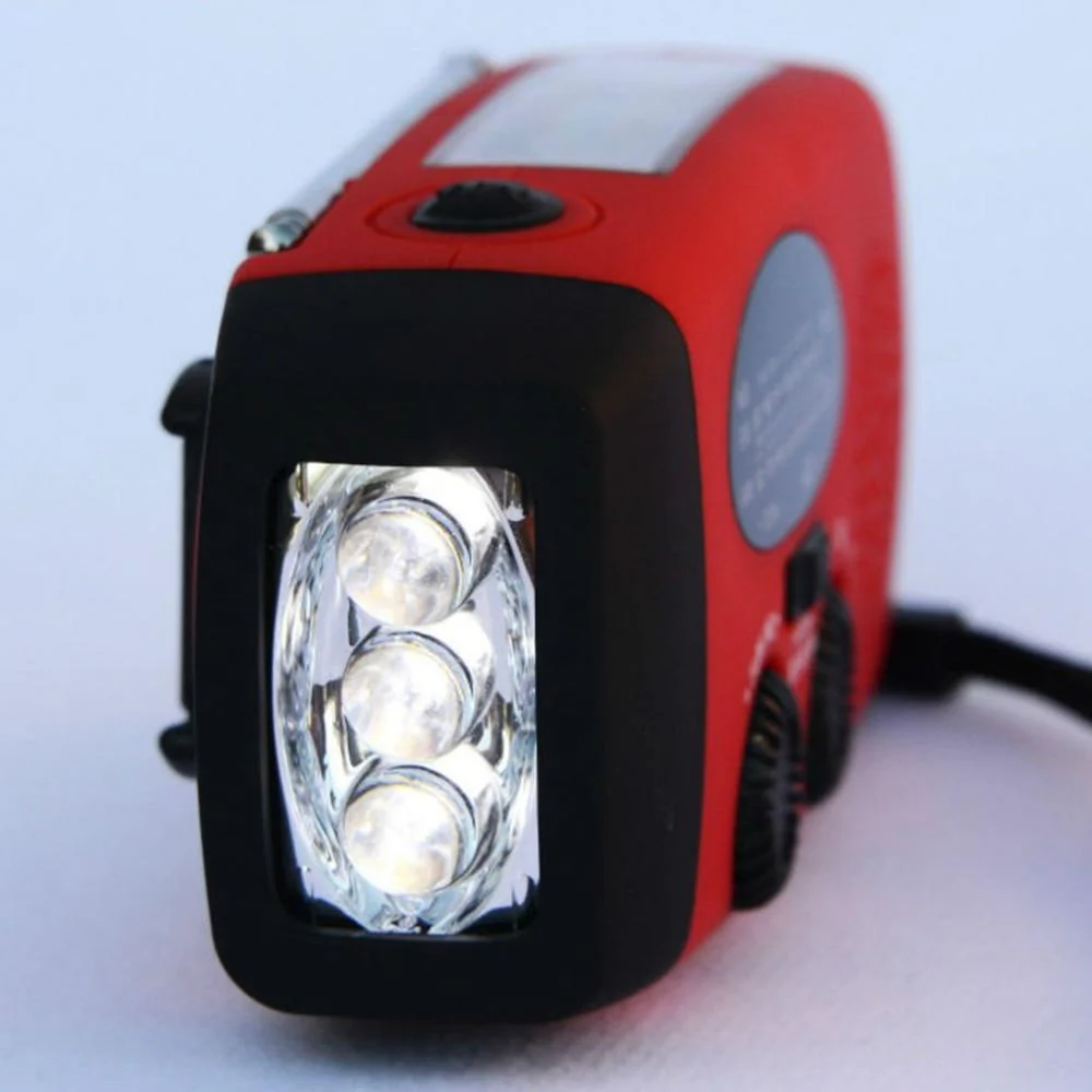 Protable Emergency Hand Crank Charger 3LED Flashlight Generator Solar AM/FM/WB Radio Waterproof Emergency Survival Tools - Image 3