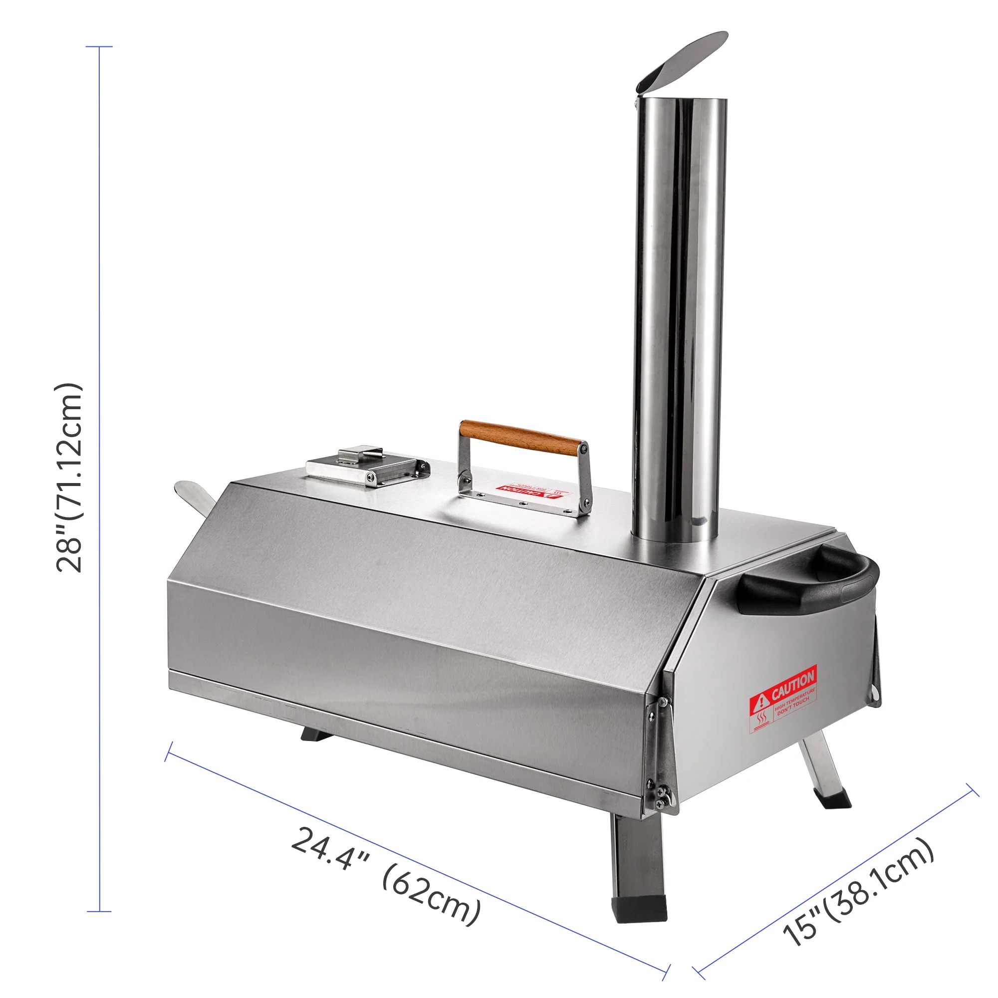 Stainless Steel Pizza Oven Outdoor 12" Automatic Rotatable Pizza Ovens Portable Wood Fired Pizza Oven Pizza Maker with Timer - Image 13