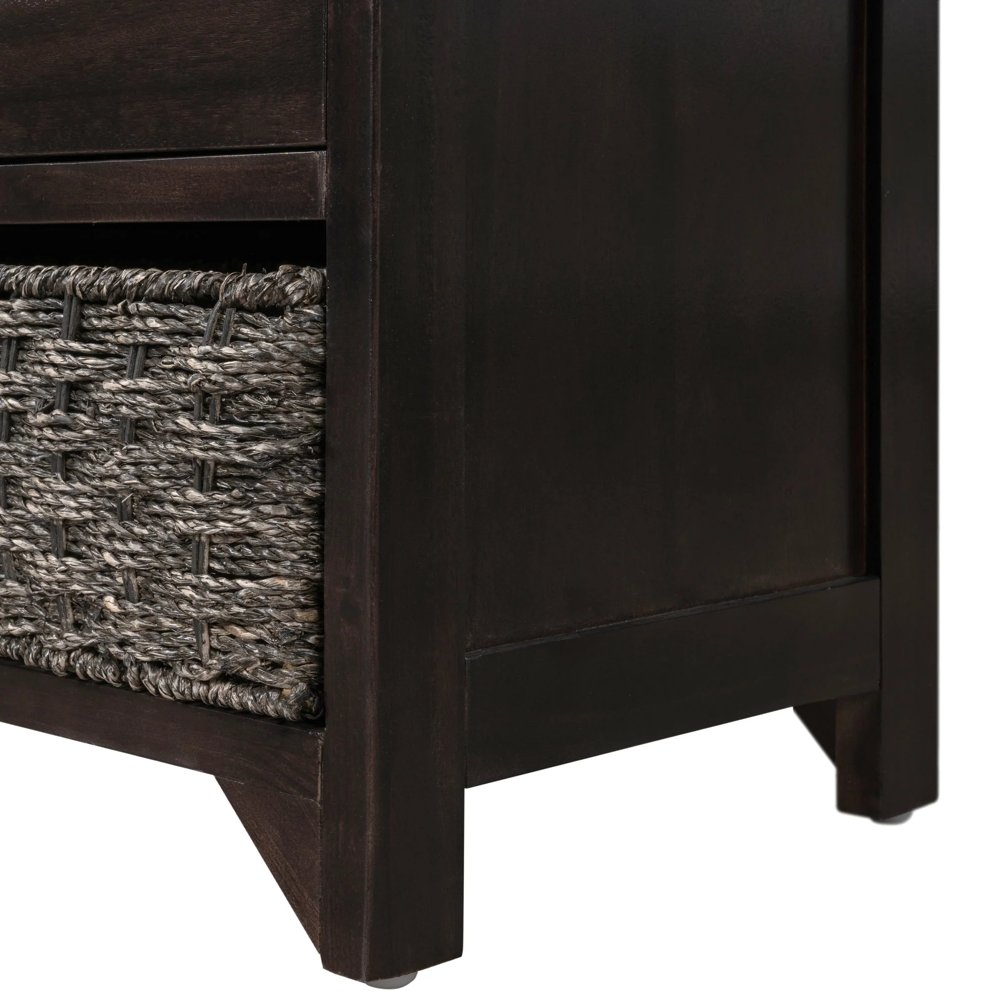 TREXM Storage Bench with Removable Basket and 2 Drawers, Fully Assembled Shoe Bench with Removable Cushion (Espresso) - Image 12