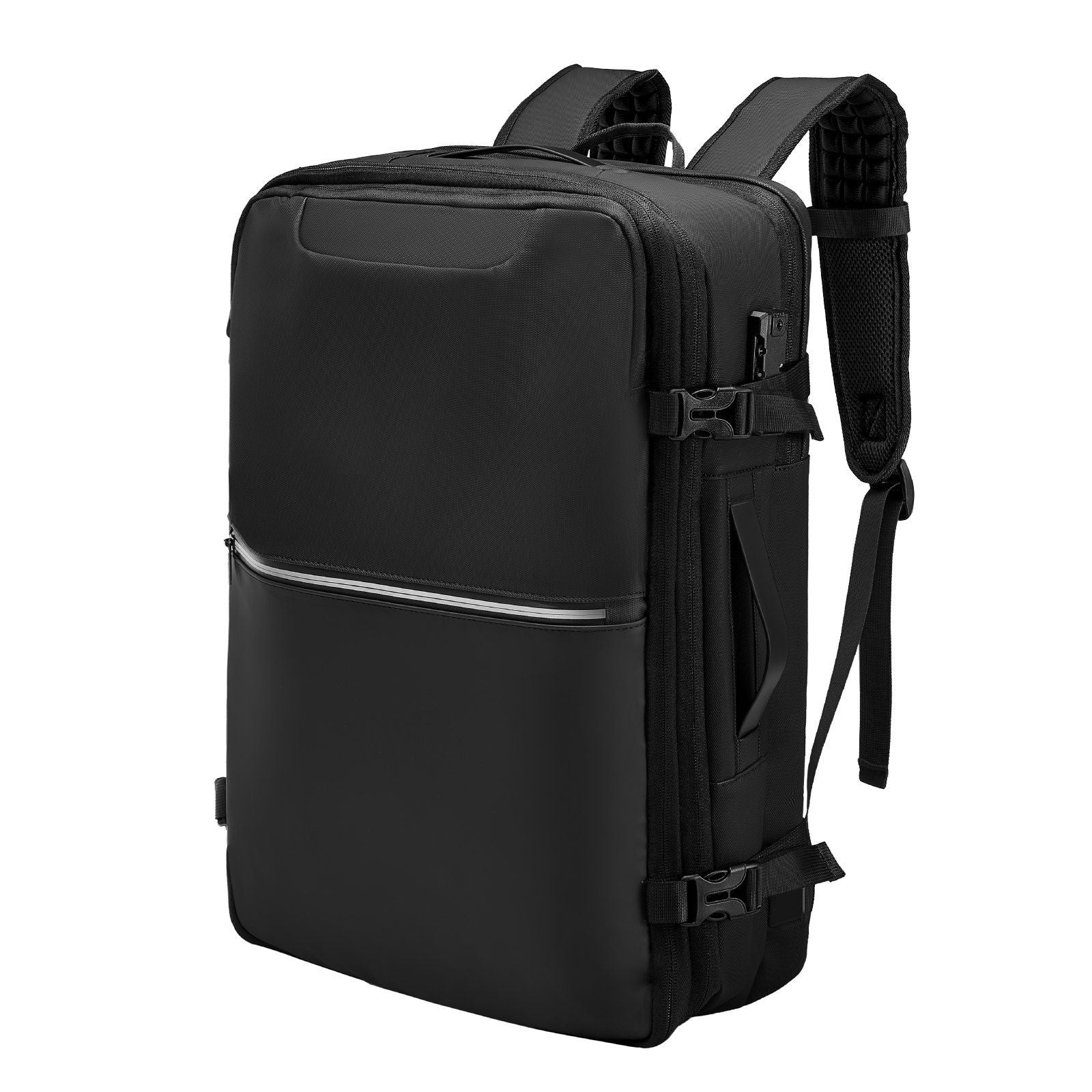 VEVOR Vacuum Travel Backpack, 80L, Expandable Vacuum Seal Compression Travel Backpack with Pump, with TSA-Approved Lock, Airback Vacpack, Water-Resistant Carry-On Suitcase Luggage, for Business, Black - Image 10